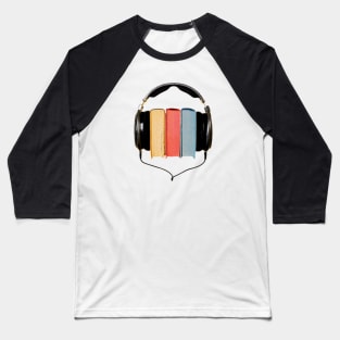 Headphones and Books Baseball T-Shirt